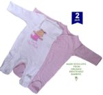 Soft ‘n’ Snuggly Long Sleeved Bamboo Sleepsuit (Pack of 2 --- Girl 3-6 months)
